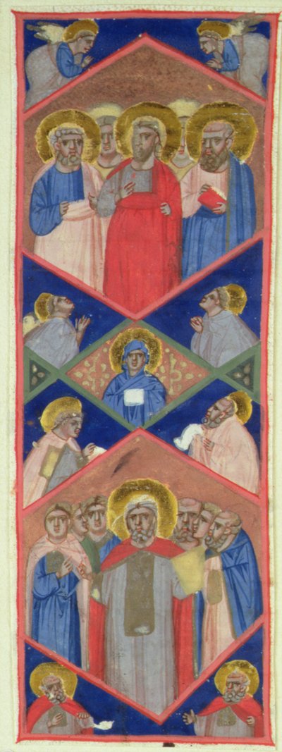 Eight Saints, Including St. Peter, St. Andrew, St. Stephen, St. Lawrence, a Pope Saint, St. Anthony Abbot and Four Other Saints by Niccolo di Giacomo